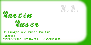 martin muser business card